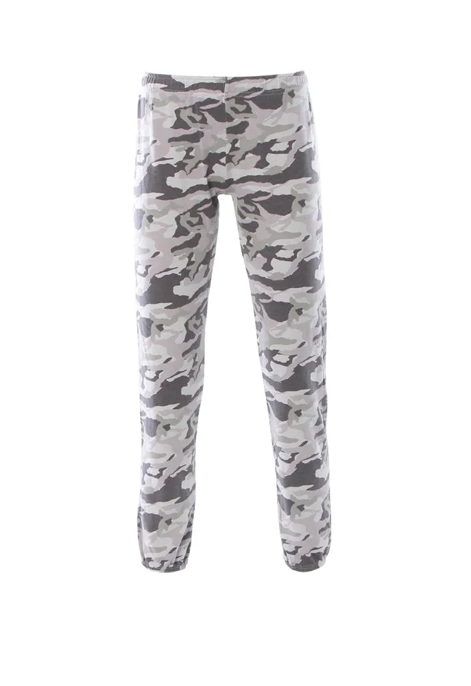 Monrow Camo Elastic Waist Sweatpants