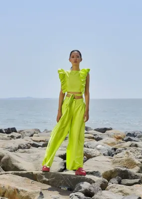 Neon Green Overlap Co-Ord Set