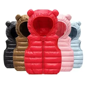 New Baby Boys Girls Warm Down Vest Autumn Winter Cotton Waistcoat With