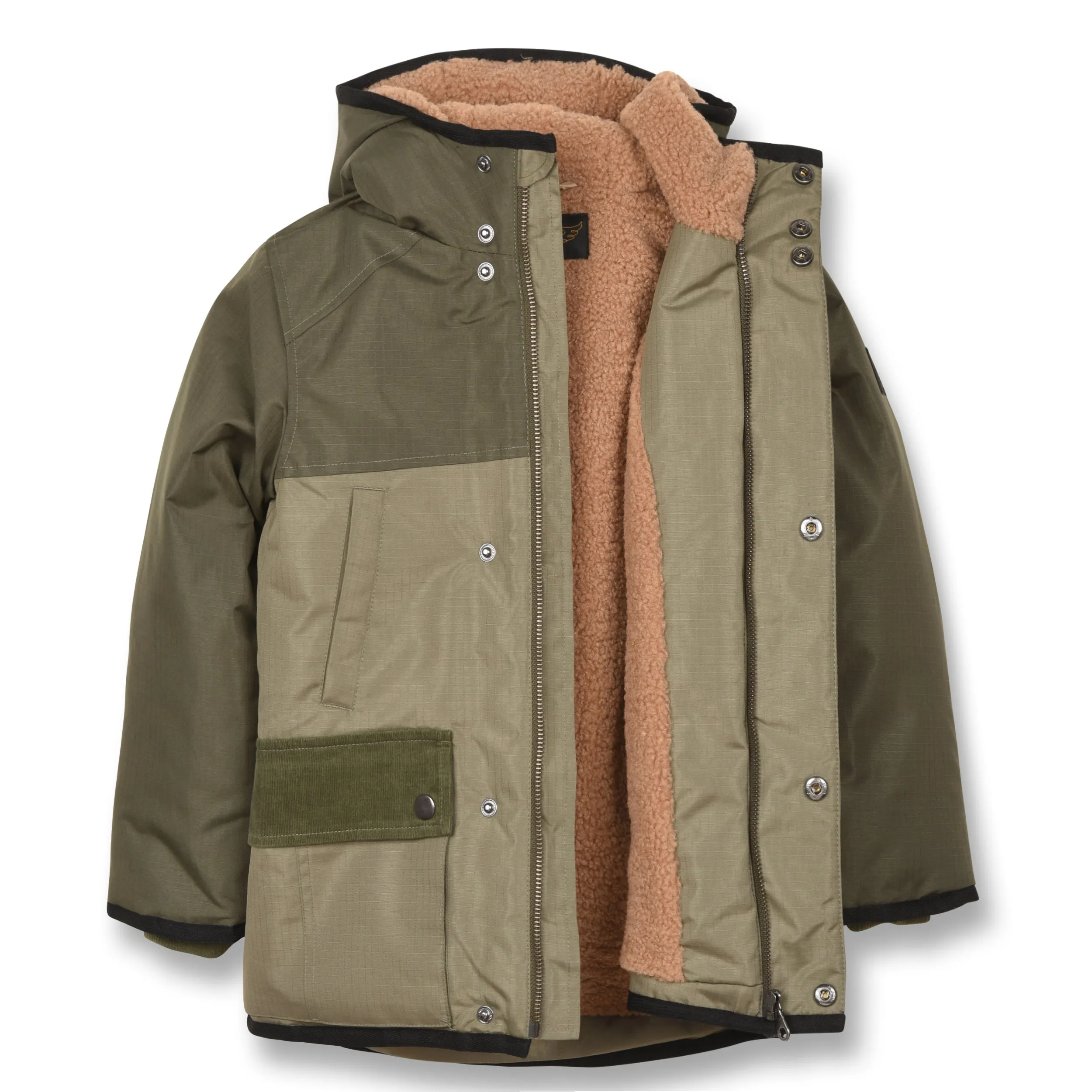 Nordfolk Khaki/Light Khaki - Unisex Woven Multipockets Parka