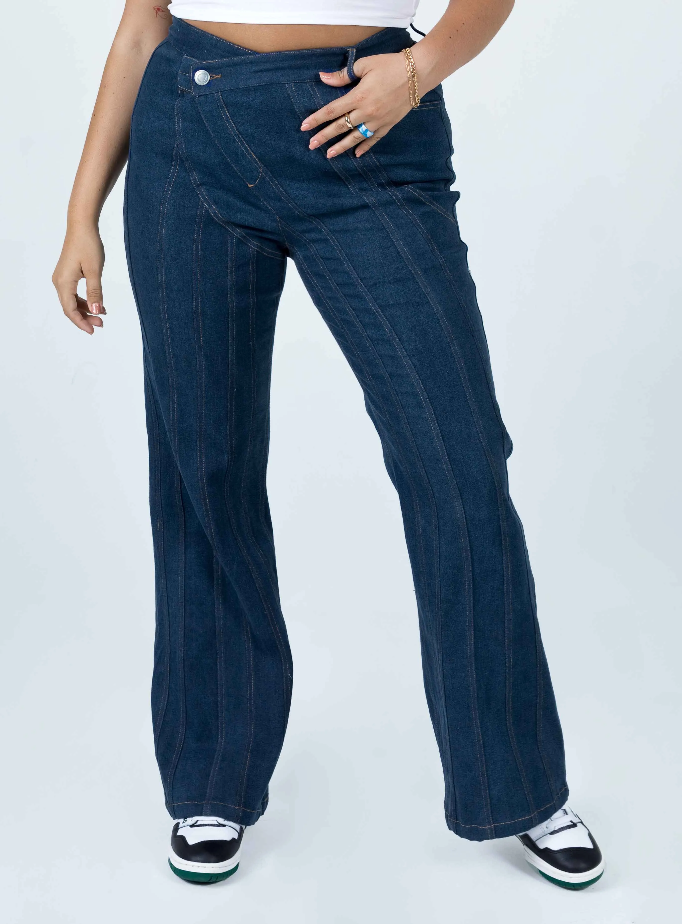 Odette Flare Denim Jeans Blue