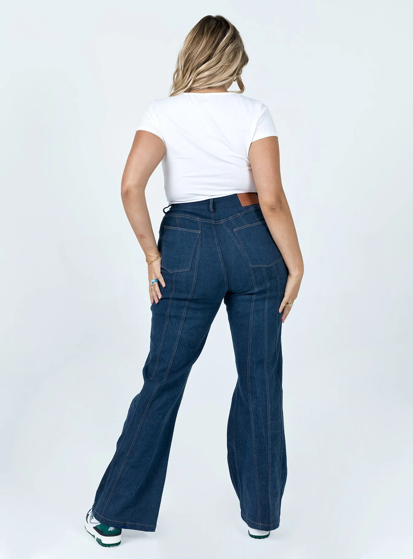 Odette Flare Denim Jeans Blue