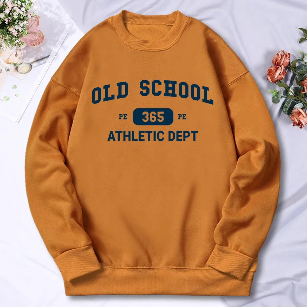 Old School Pe 365 Athletic Dept Print Hoodies Women Fleece Warm Comfortable Hoodie Fashion Classic Hoody Loose Original Clothes