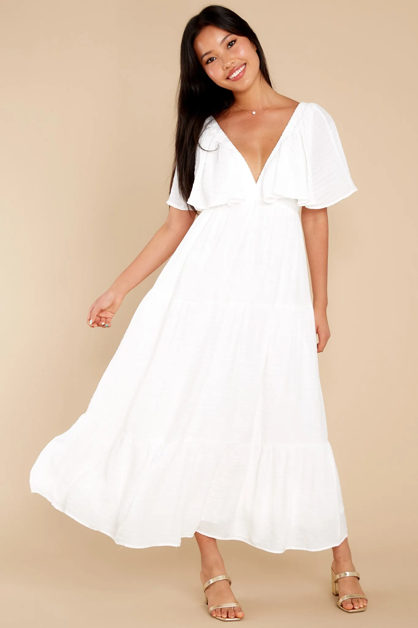 One More Chapter Ivory Maxi Dress