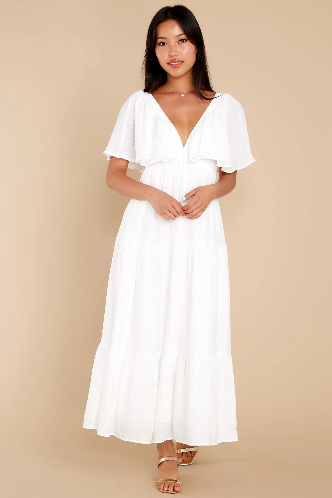 One More Chapter Ivory Maxi Dress