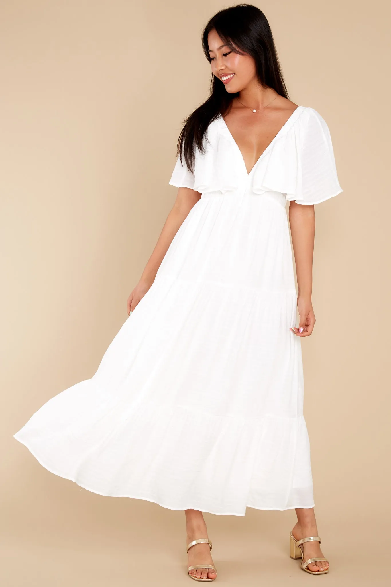 One More Chapter Ivory Maxi Dress