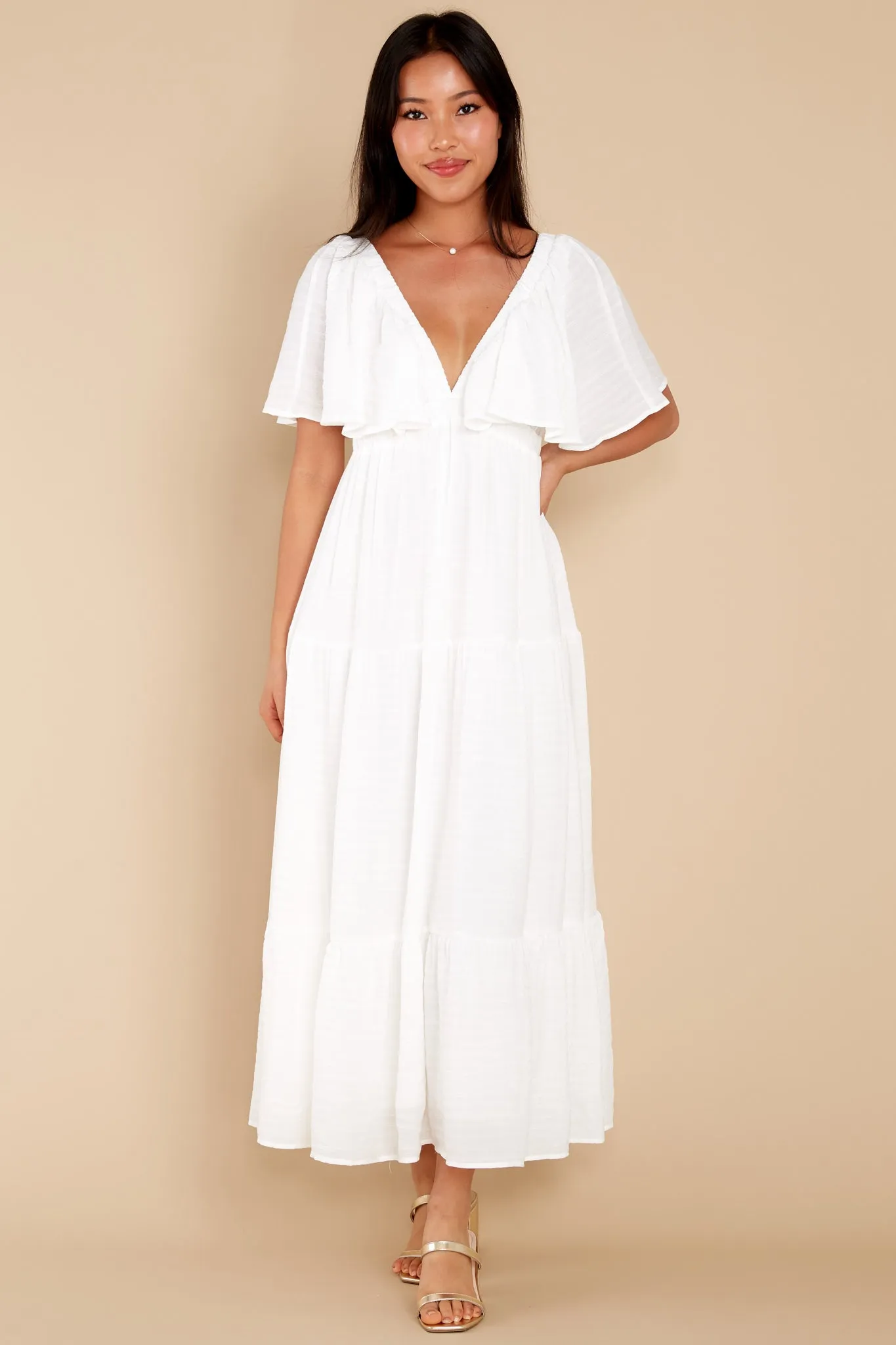 One More Chapter Ivory Maxi Dress