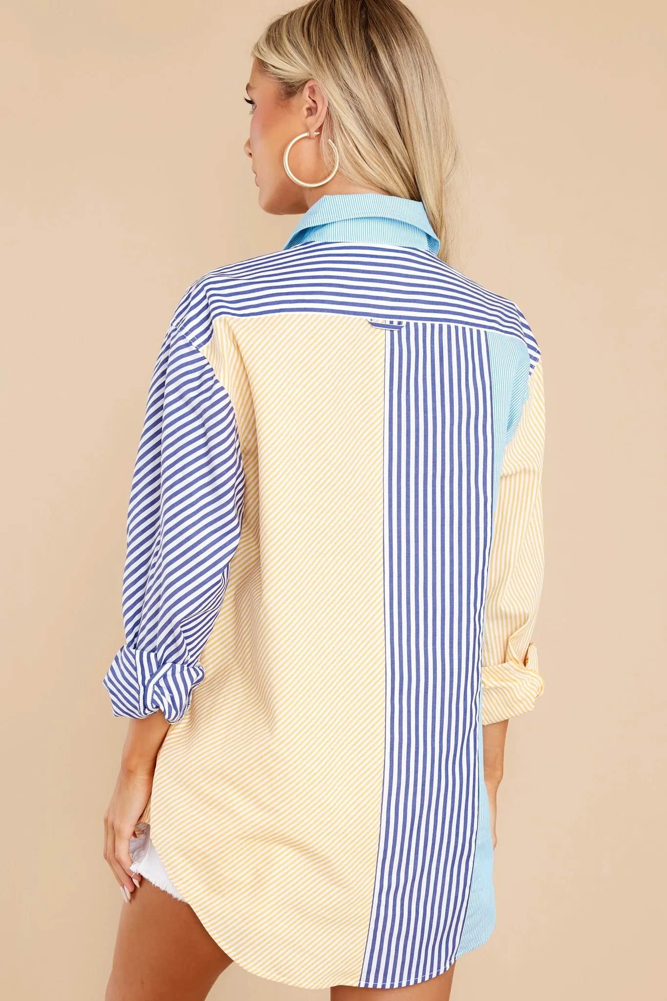 Oxford Mixed Striped Shirting Tunic