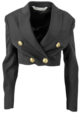 Palm Angels Cropped Blazer in Black