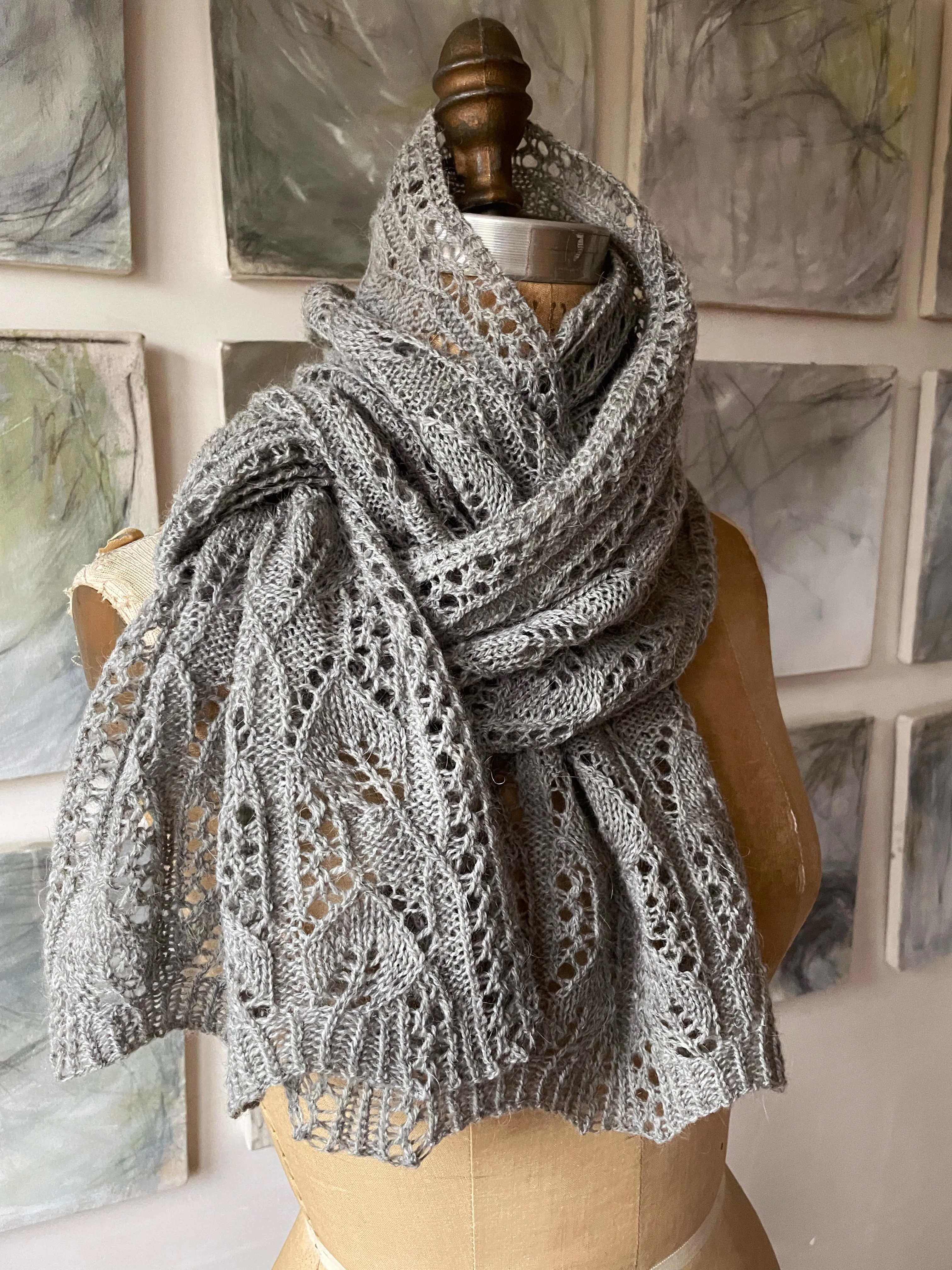 Peony Moon Scarf or Stole <br/><small>knitting pattern</small>