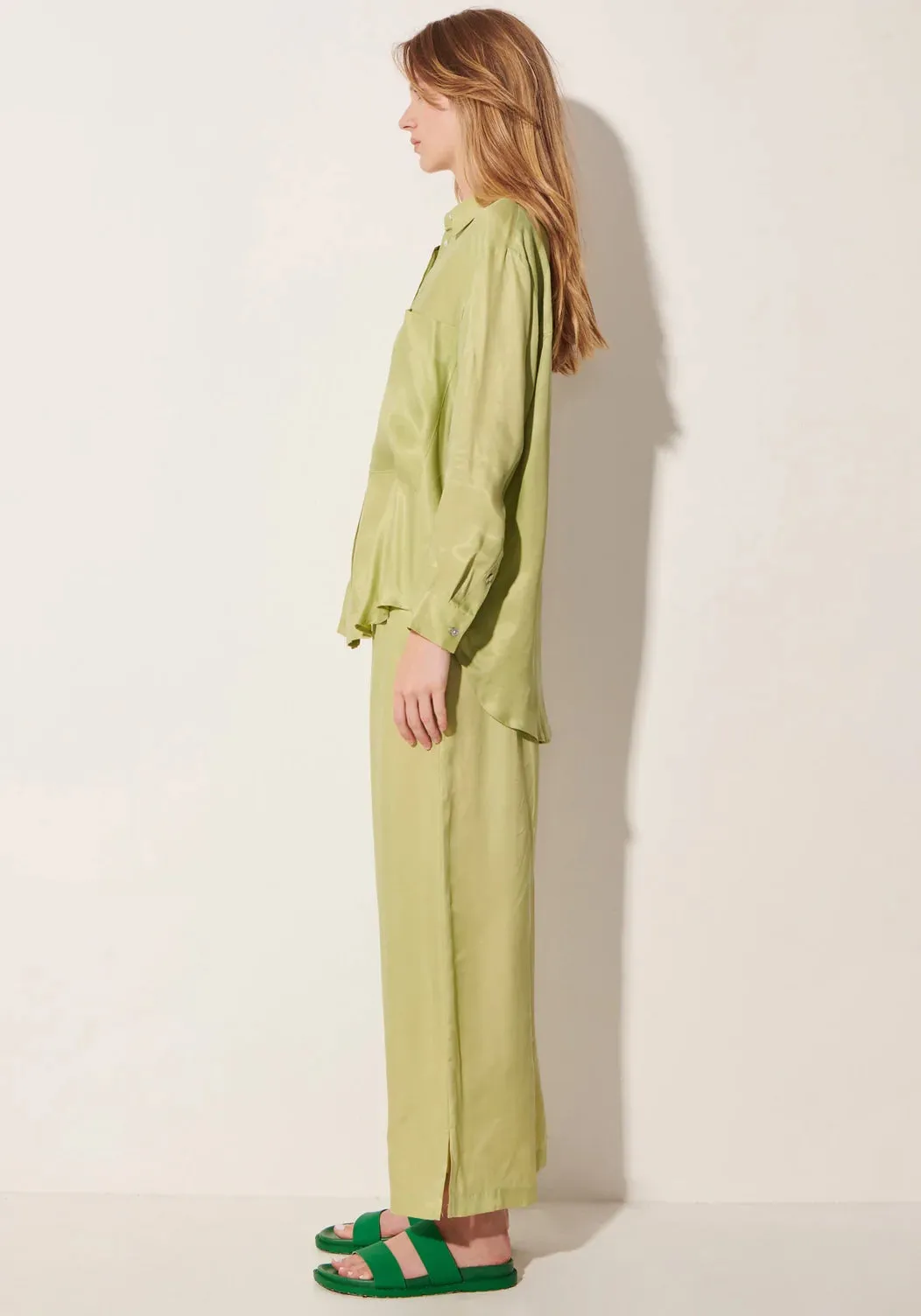 POL SICILY LONG SLEEVE SHIRT IN PISTACHIO