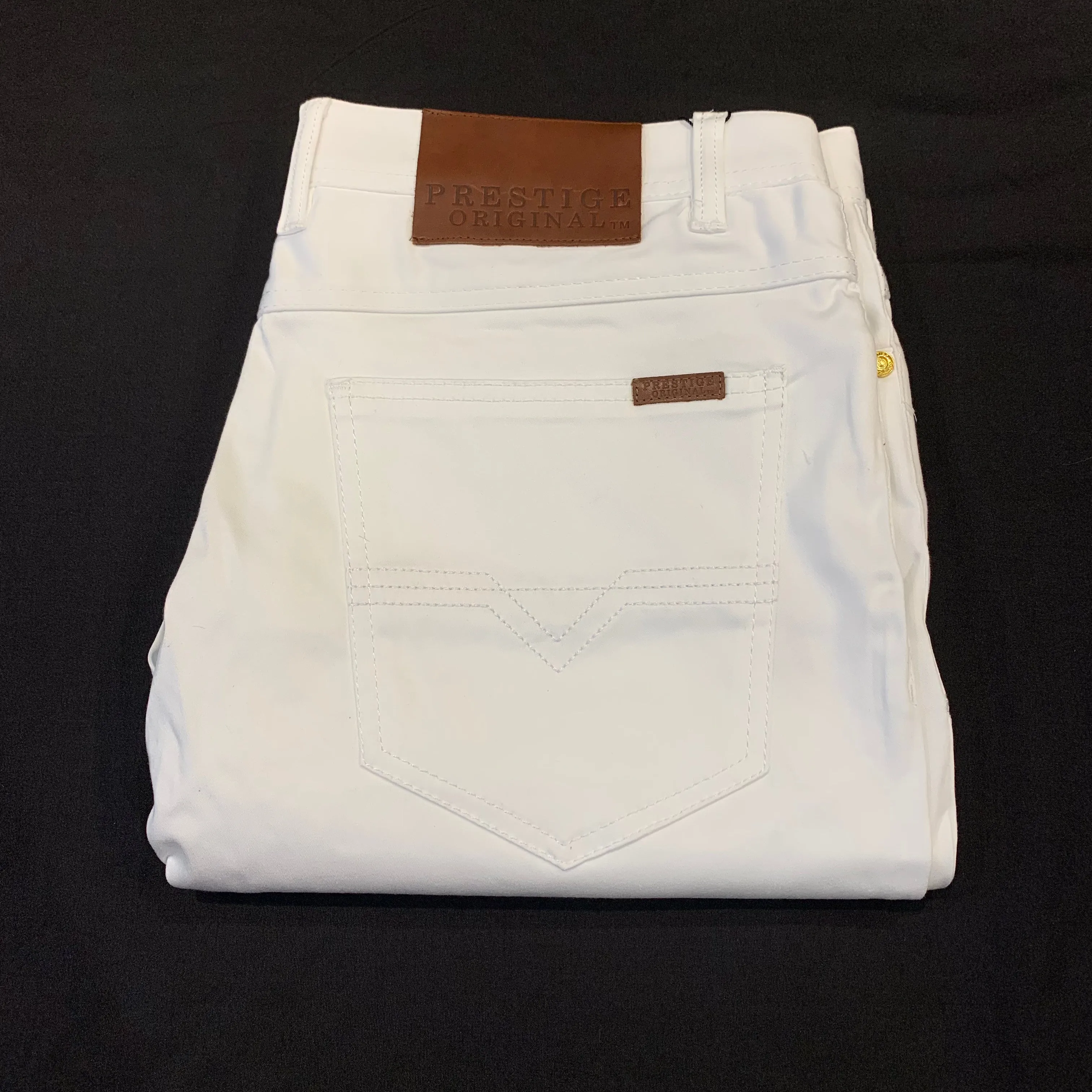 Prestige Men's White High-end Pants