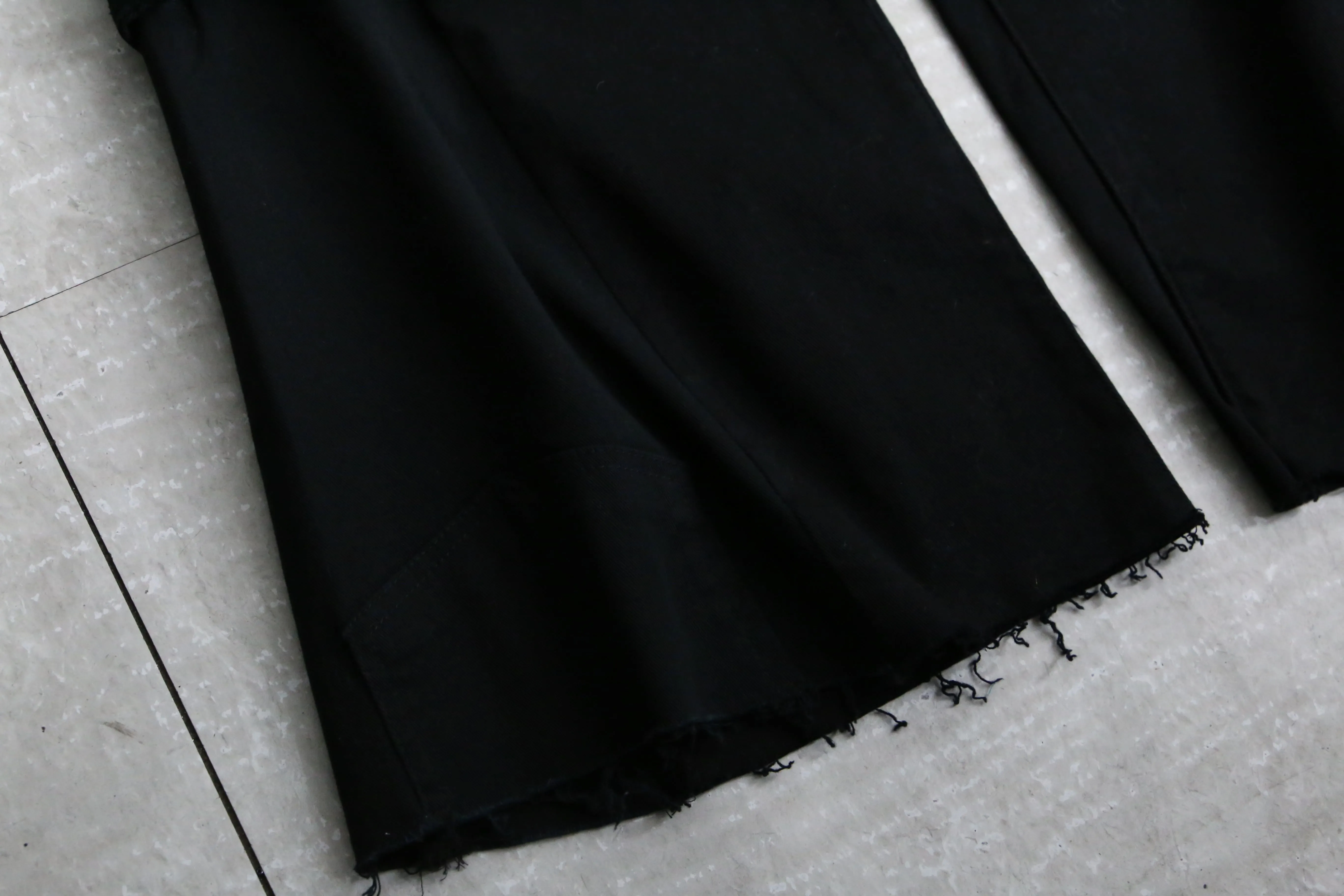 "Re:make" black flare denim pants