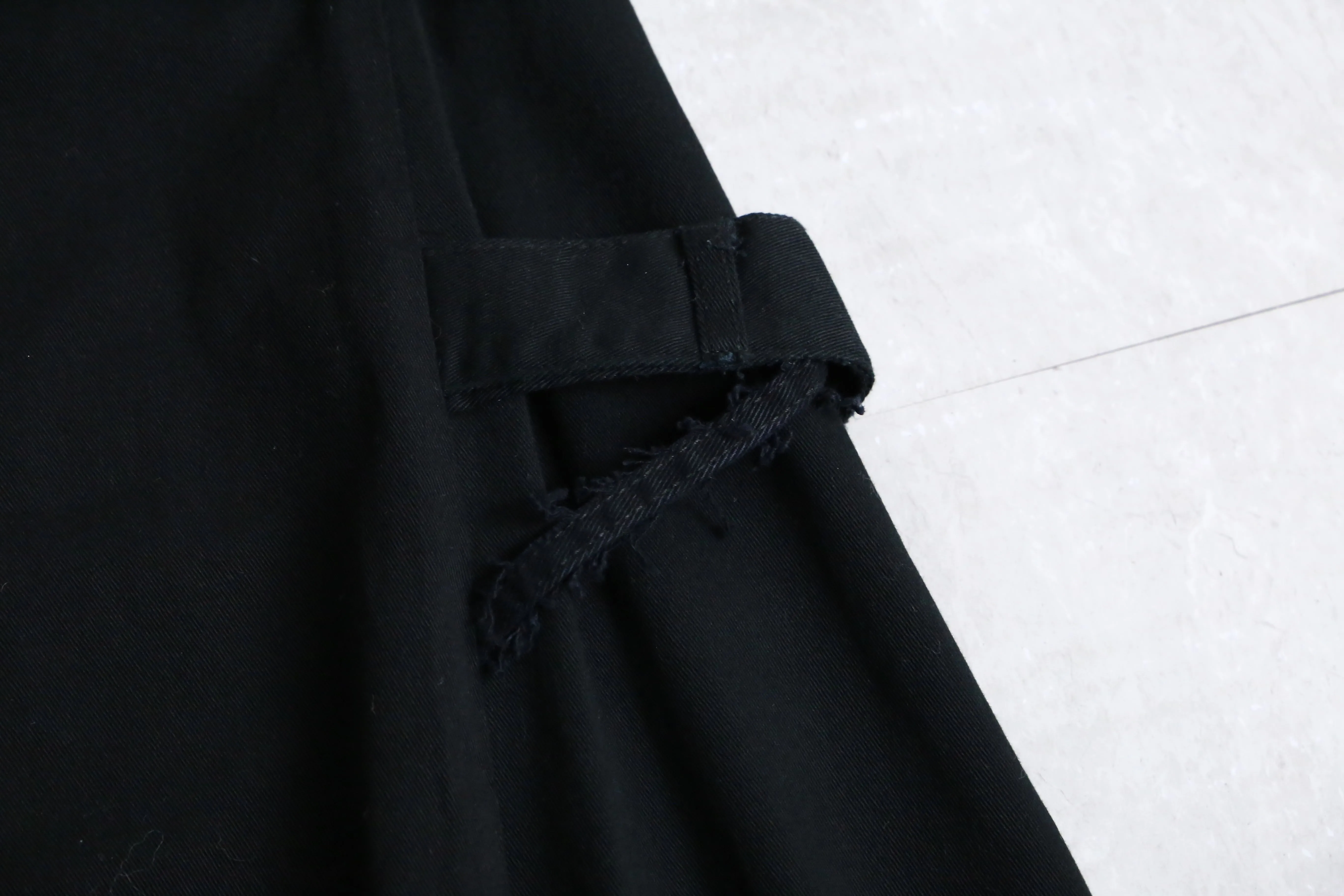 "Re:make" black flare denim pants