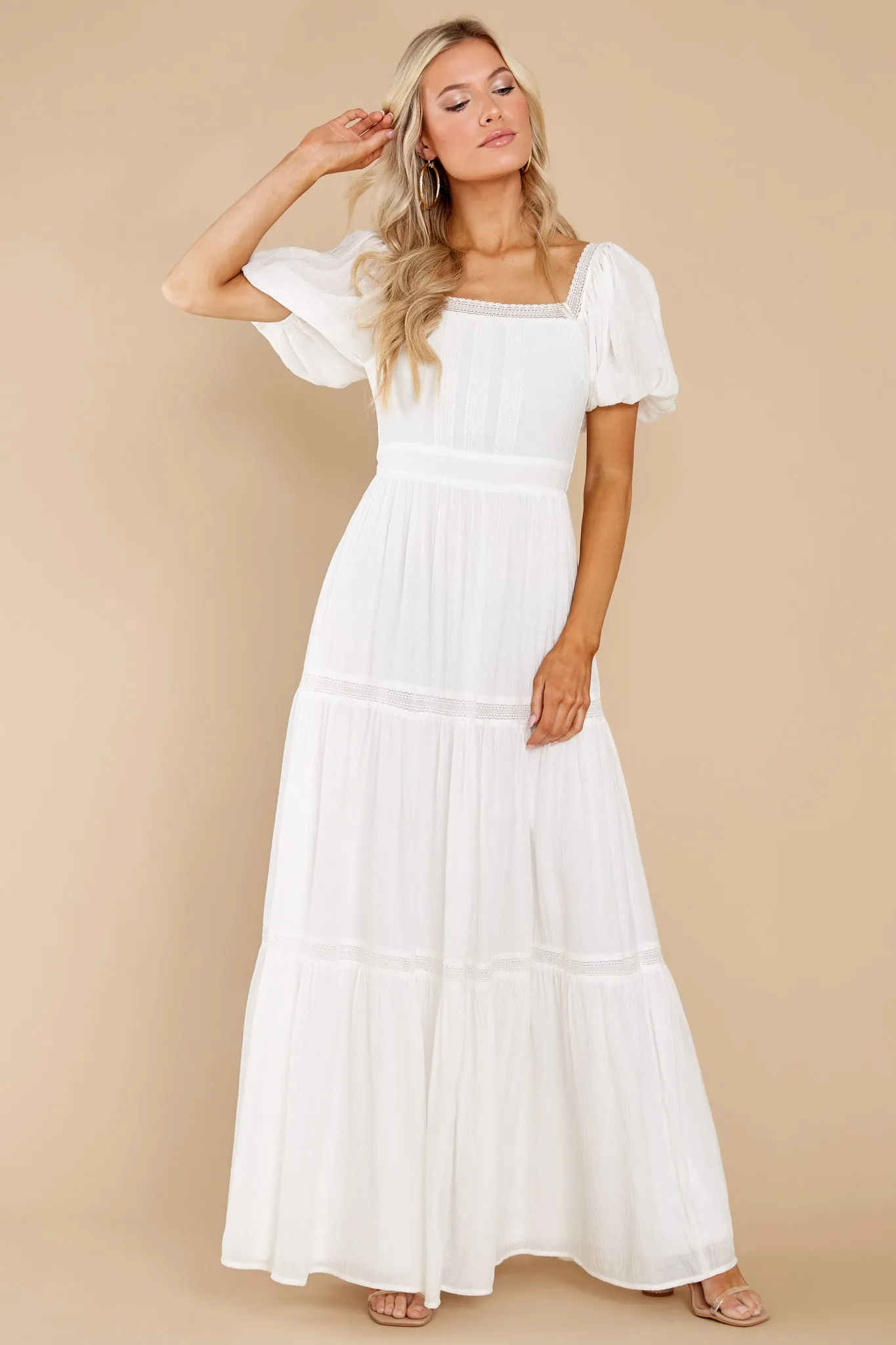 Recognize Love White Maxi Dress