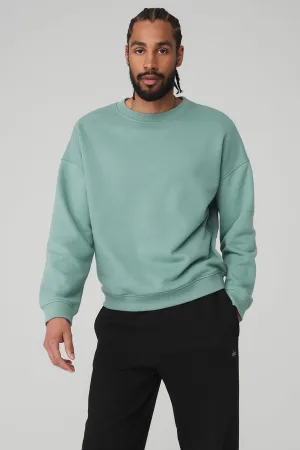 Renown Crew Neck Pullover - Blue Agave