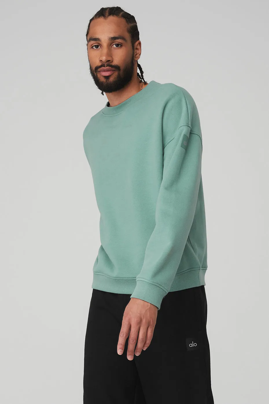 Renown Crew Neck Pullover - Blue Agave