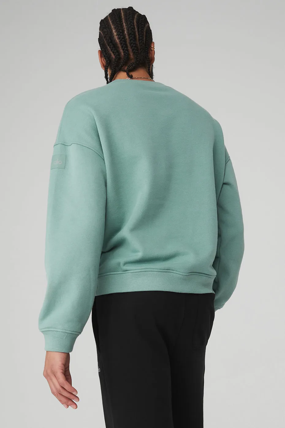 Renown Crew Neck Pullover - Blue Agave