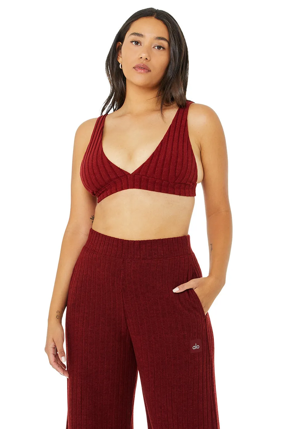 Ribbed Take Comfort Bra - Cranberry