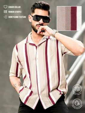 Roman Stripe Tan Shirt