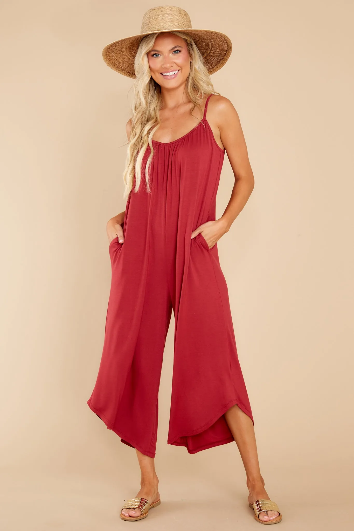 Rouge Flared Jumpsuit