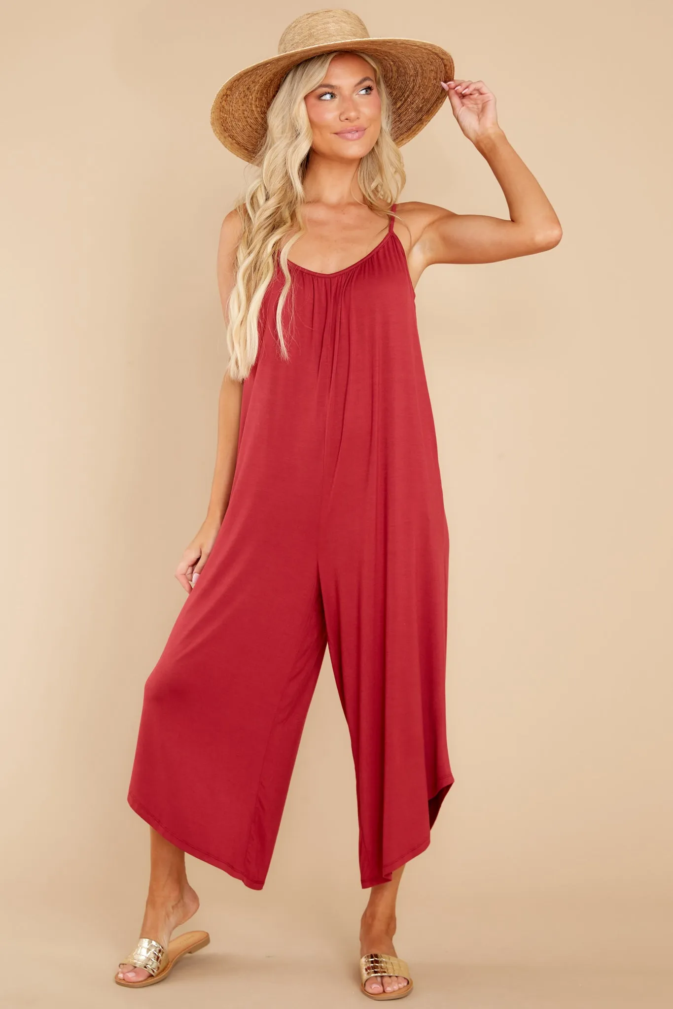 Rouge Flared Jumpsuit