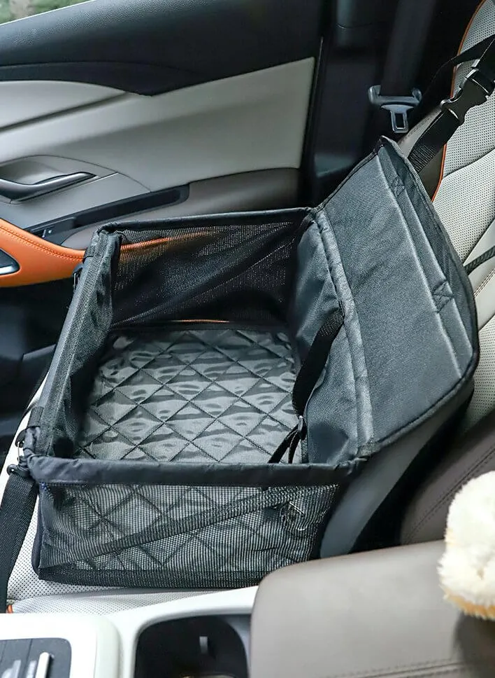 Safe Pet Car Seat with Safety belt & Waterproof Pee Pad & Top Cover