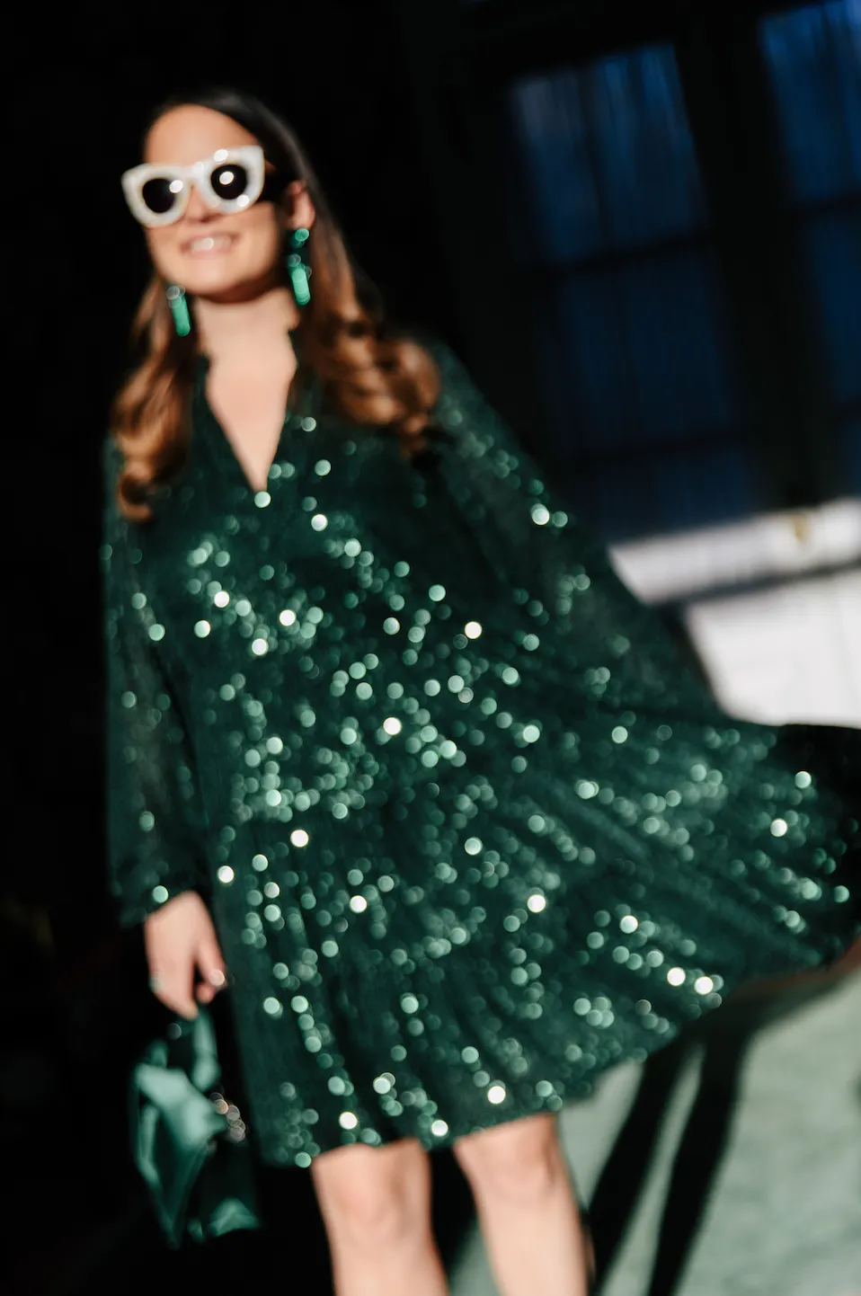 Sail To Sable Charlotte Sequin Dress - Emerald