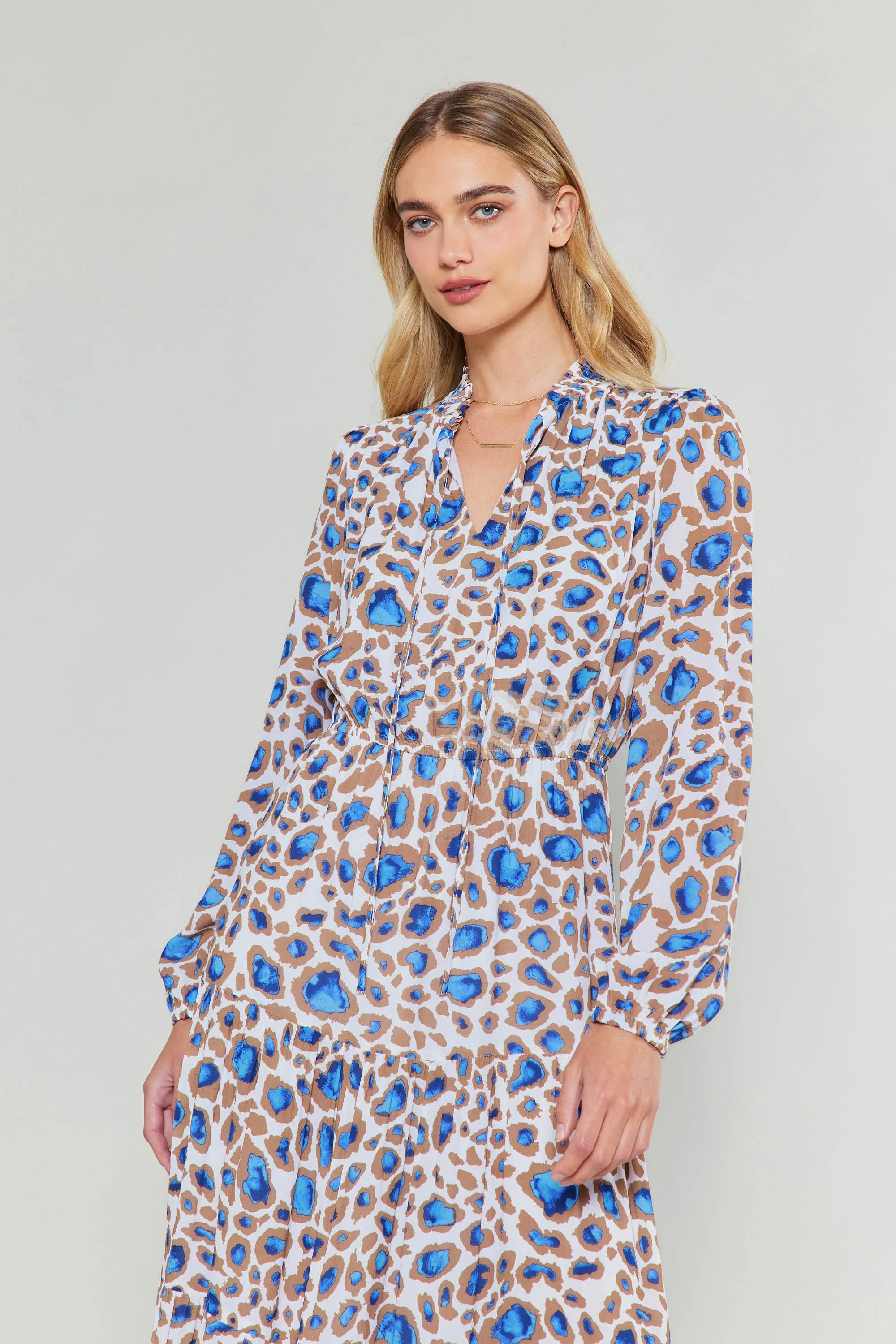 Sapphire Cenote Print Maxi Dress