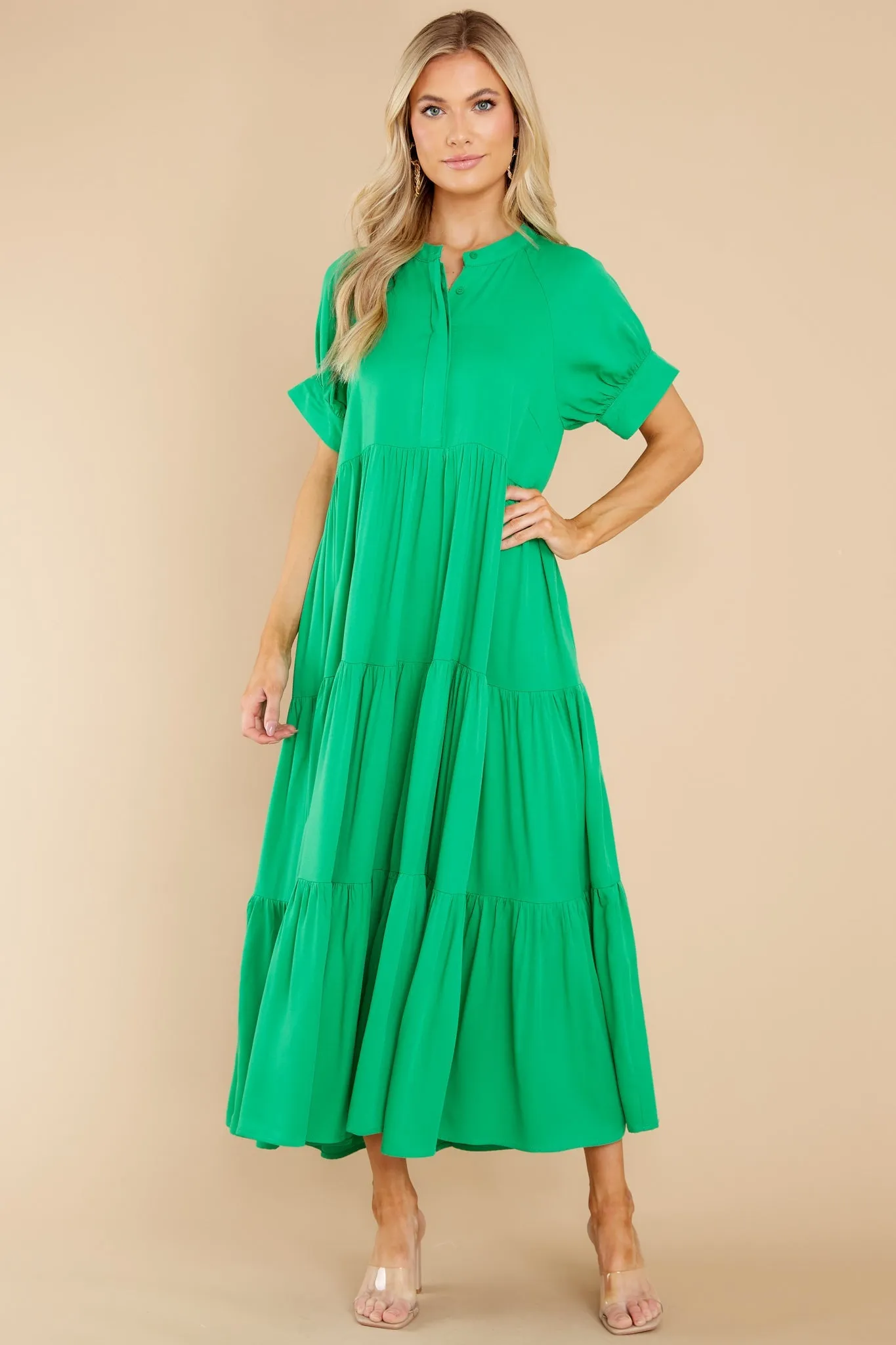 Saving My Love Green Maxi Dress