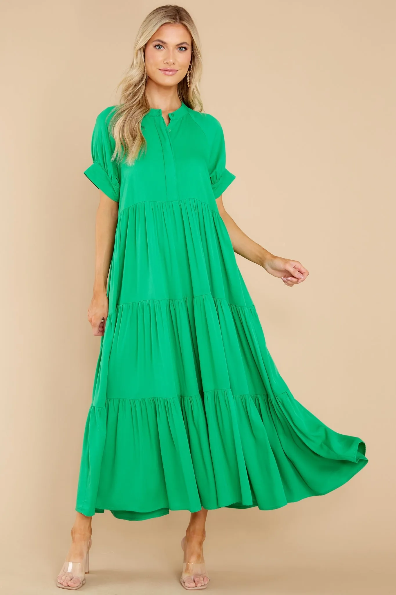 Saving My Love Green Maxi Dress