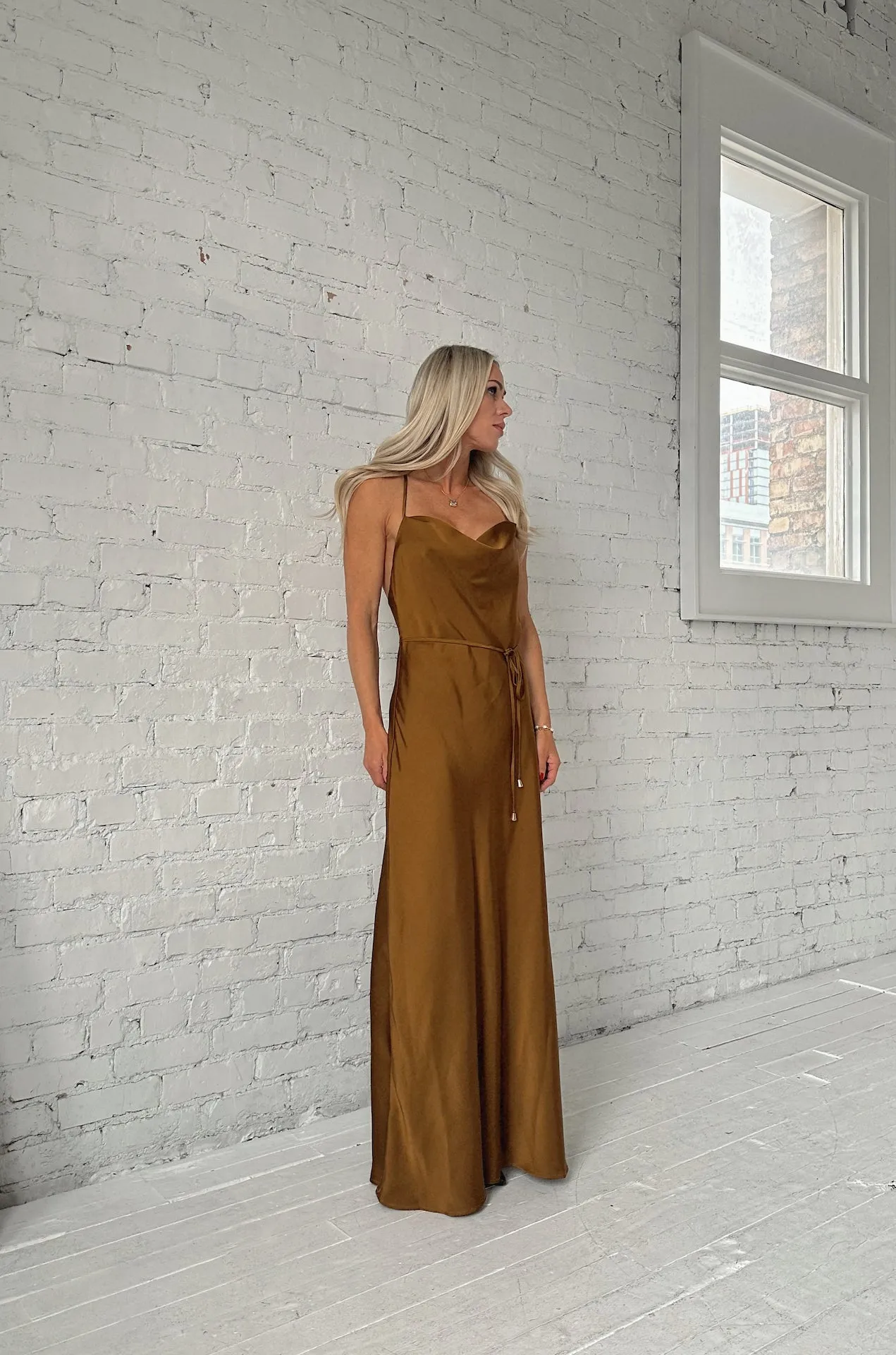 Scarlett Cowl Neck Maxi Dress