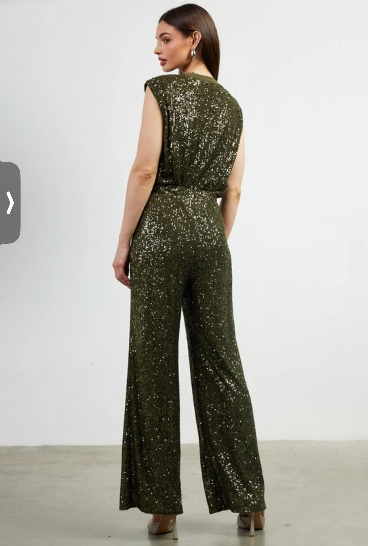 Sequins semi flared pants