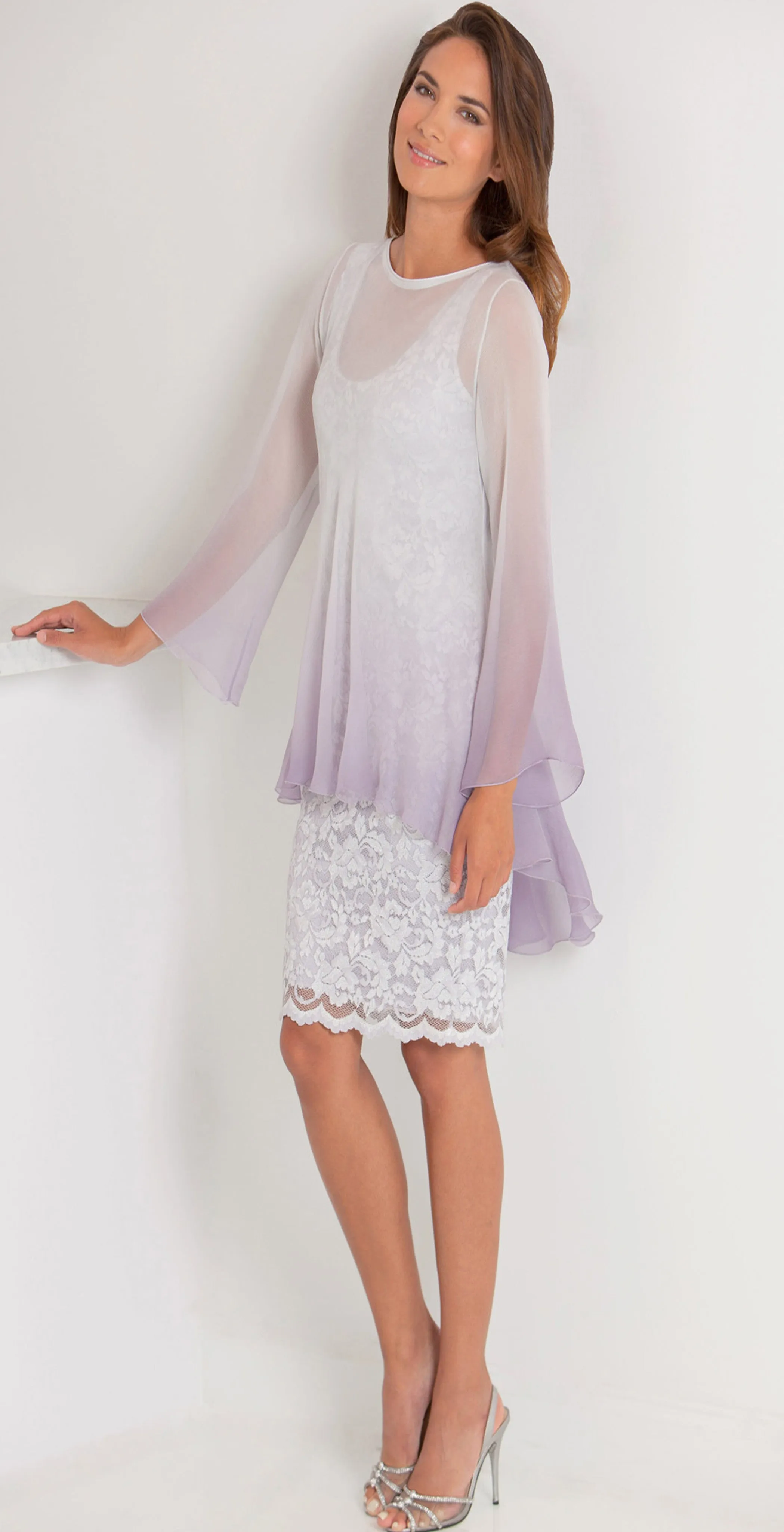 Silk Plisse' Tunic & French Lace Dress - T1501OM/D617