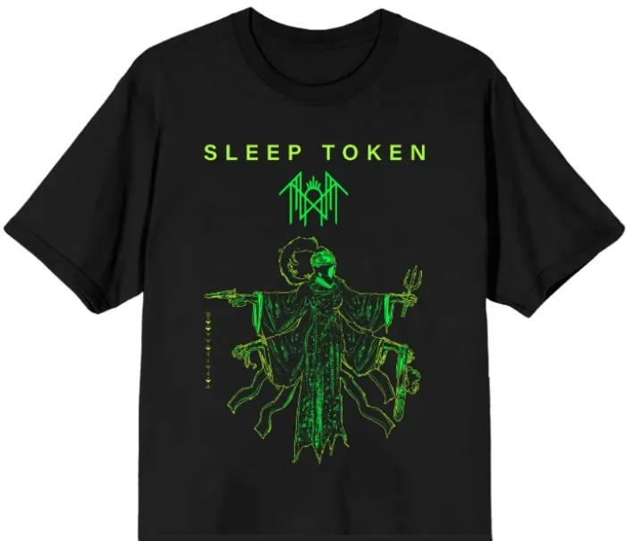 Sleep Token BL Poster Cropped Style Premium Oversized Men's T-Shirt Black