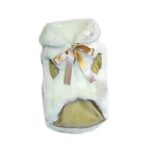 Sleeveless Glamour Dog Coat White