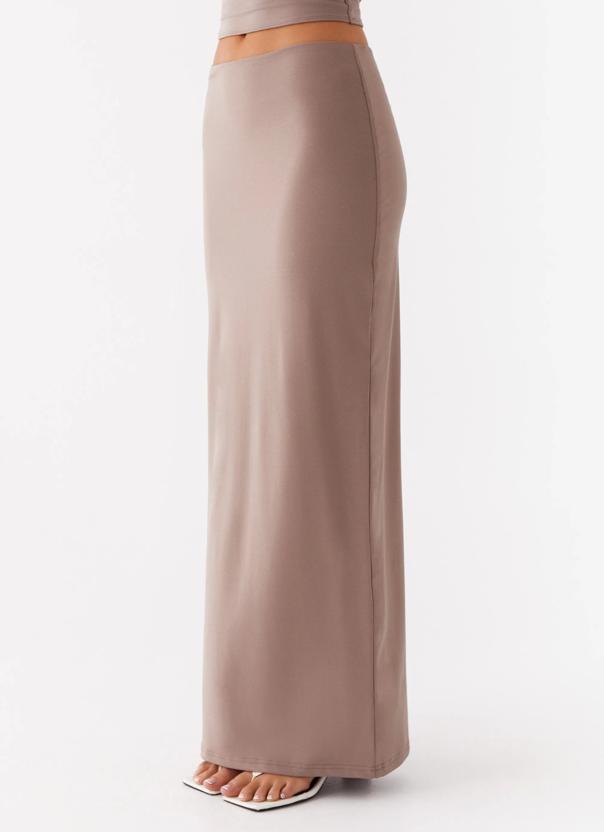 Solace Soul Maxi Skirt - Taupe