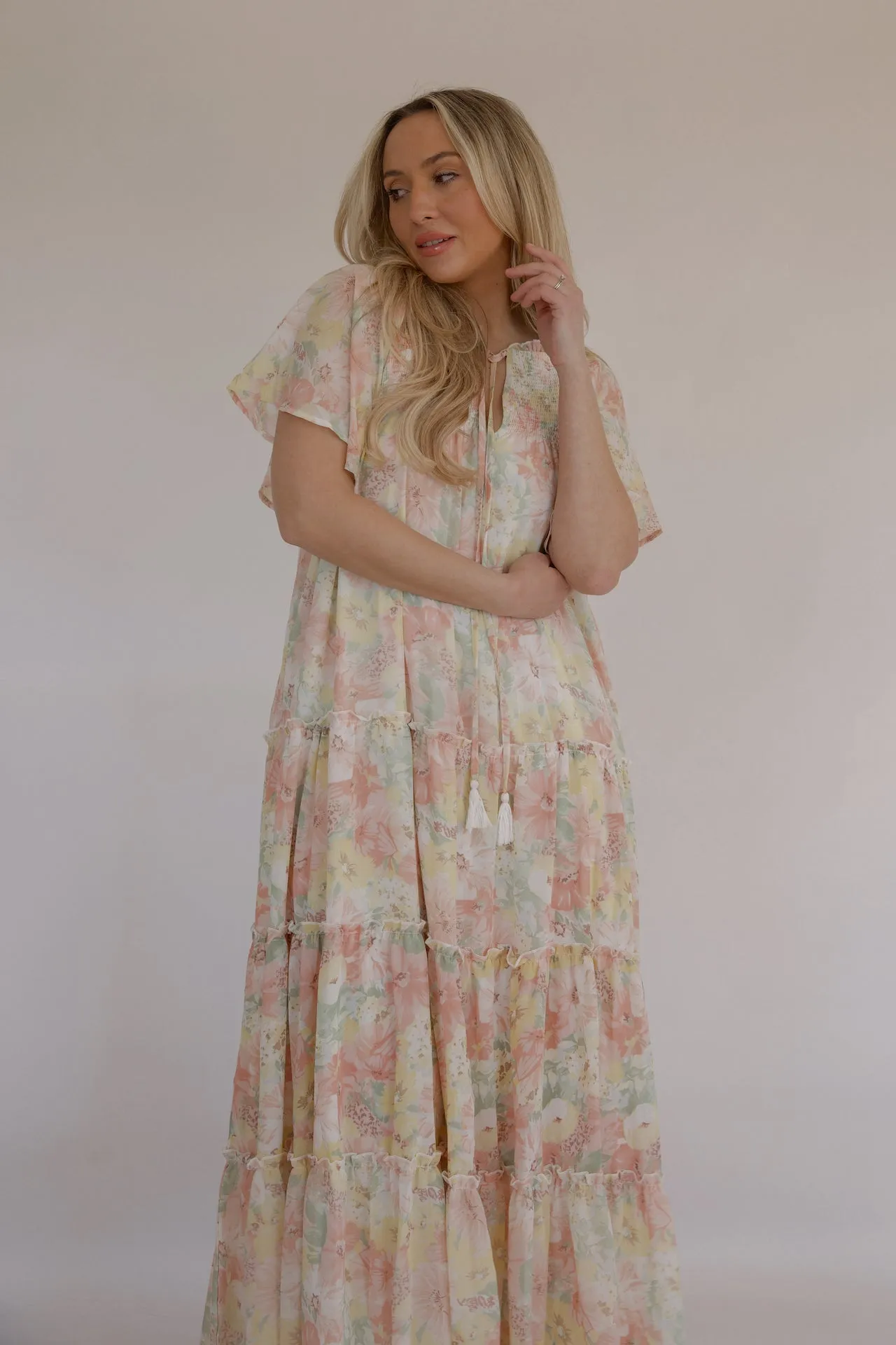 Spring Blooms Maxi Dress - Pink