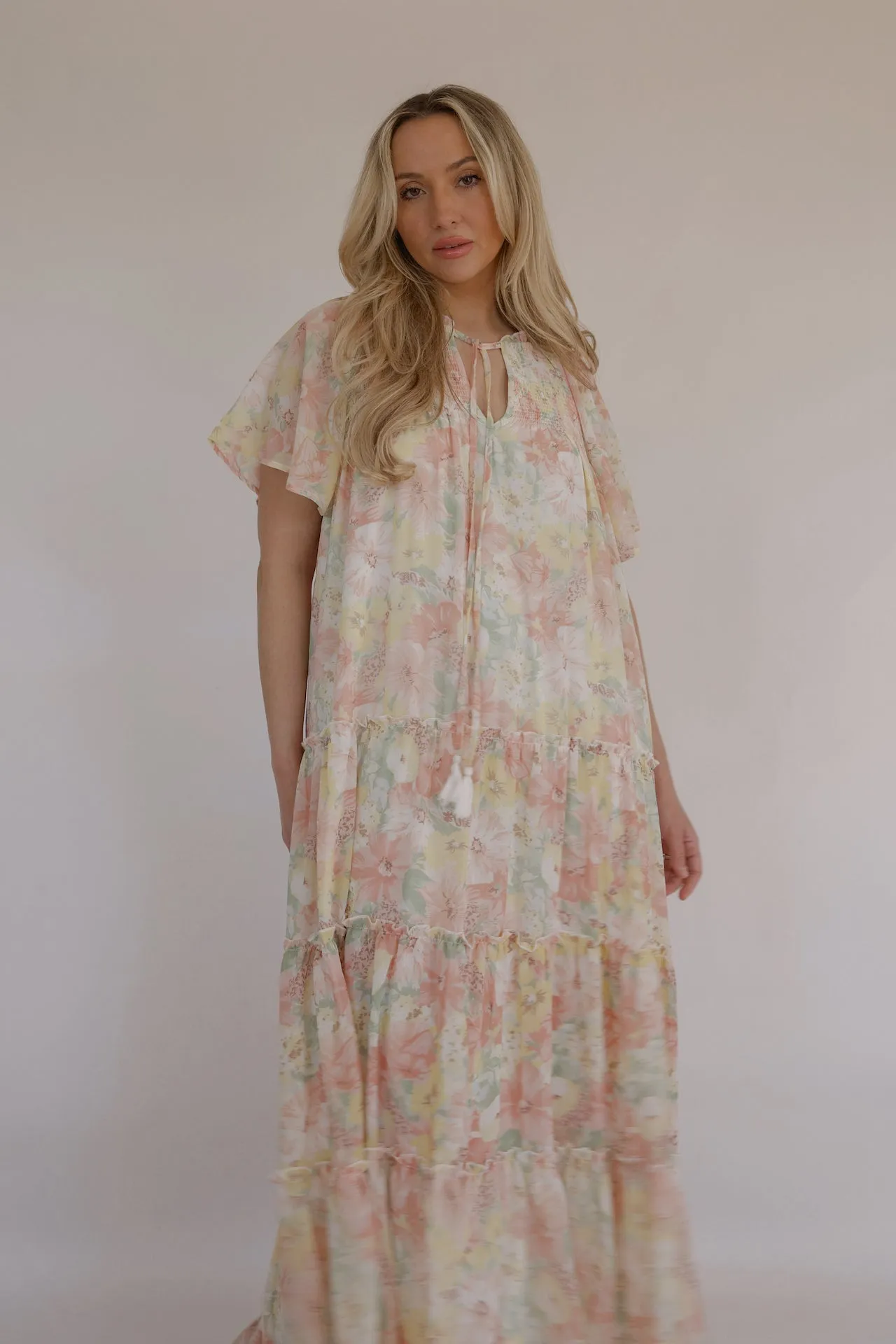 Spring Blooms Maxi Dress - Pink