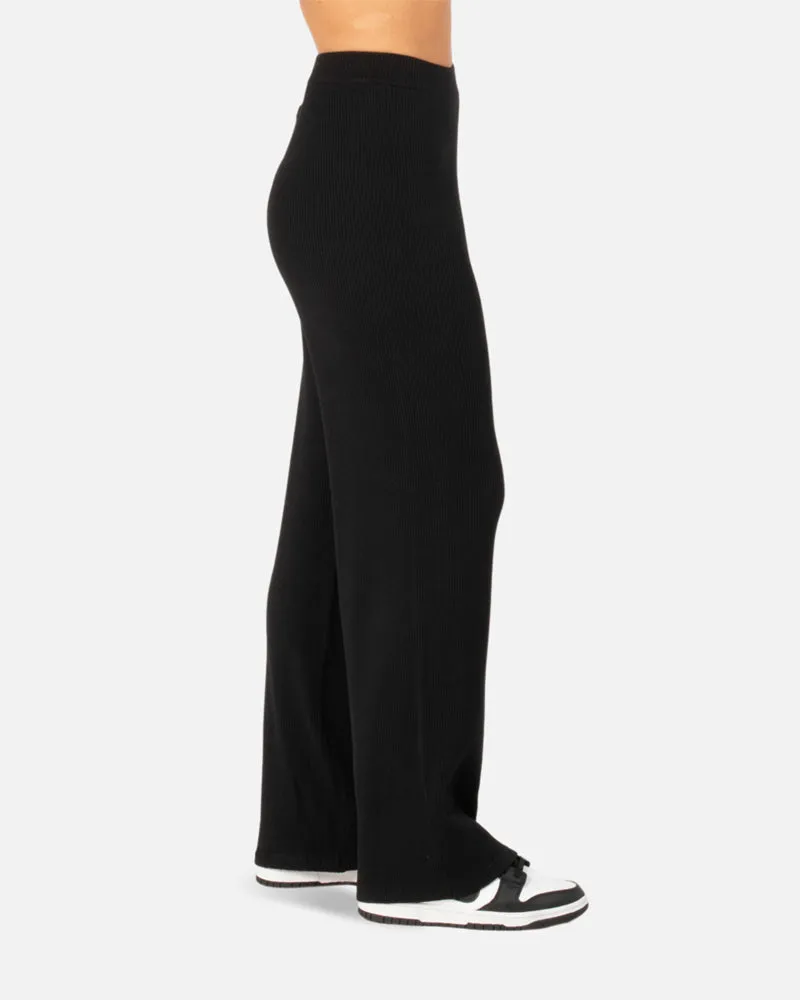 SSS REALISM MAISON RIB PANTS BLACK