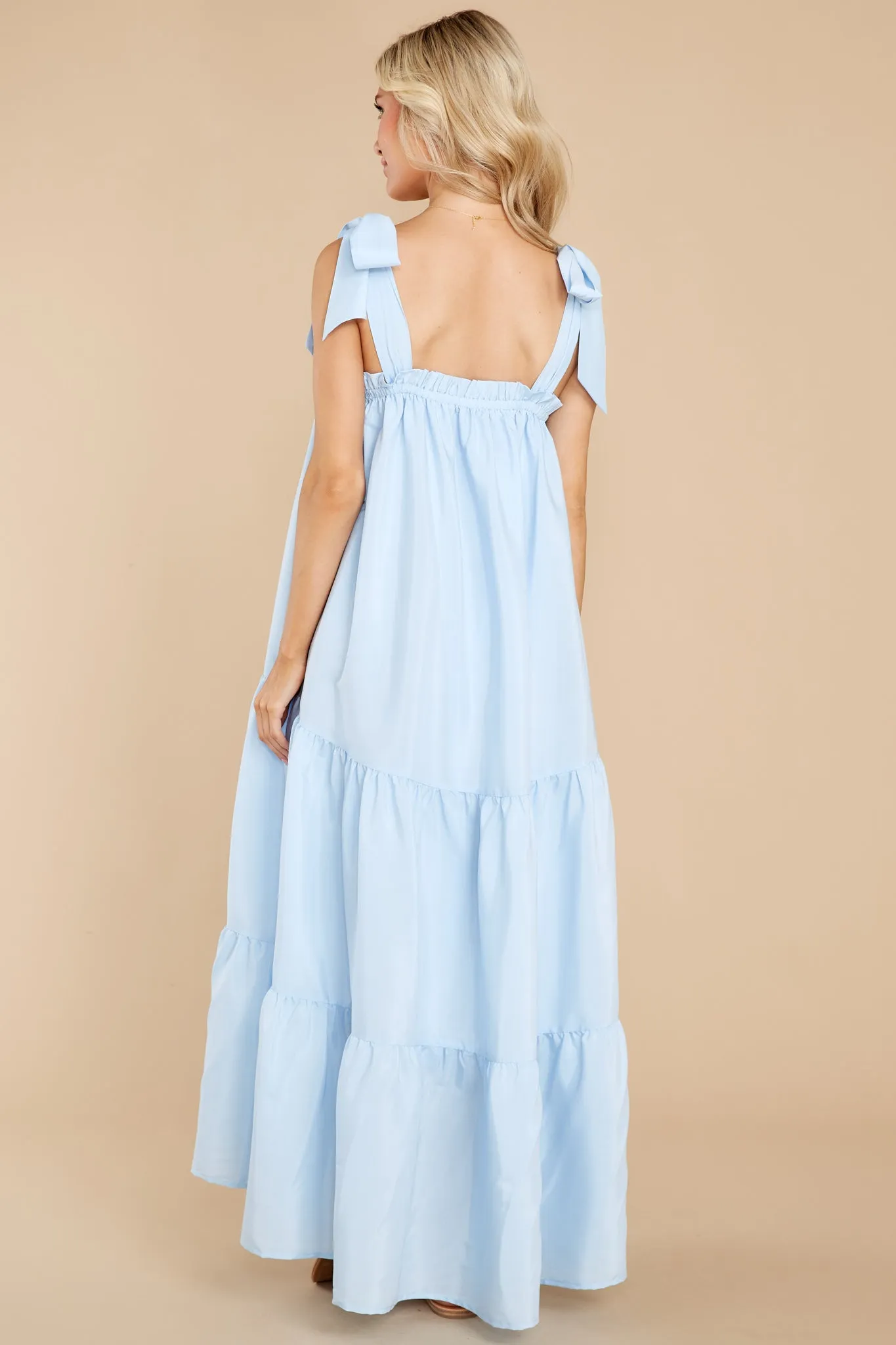 Starry Skies Light Blue Maxi Dress