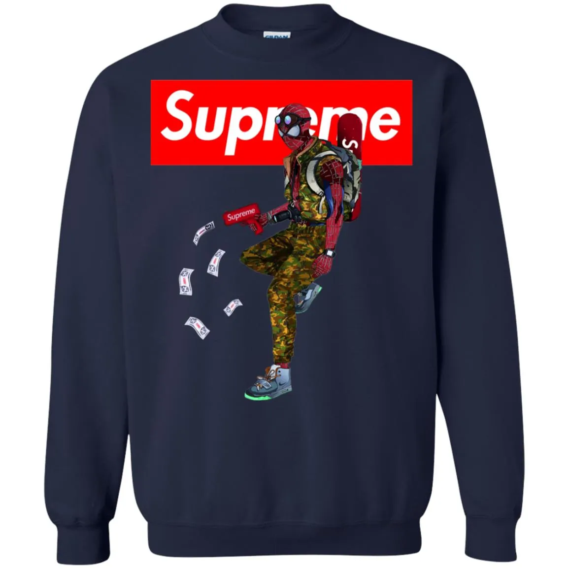 Supreme Spider Man Best T-shirt Crewneck Pullover Sweatshirt