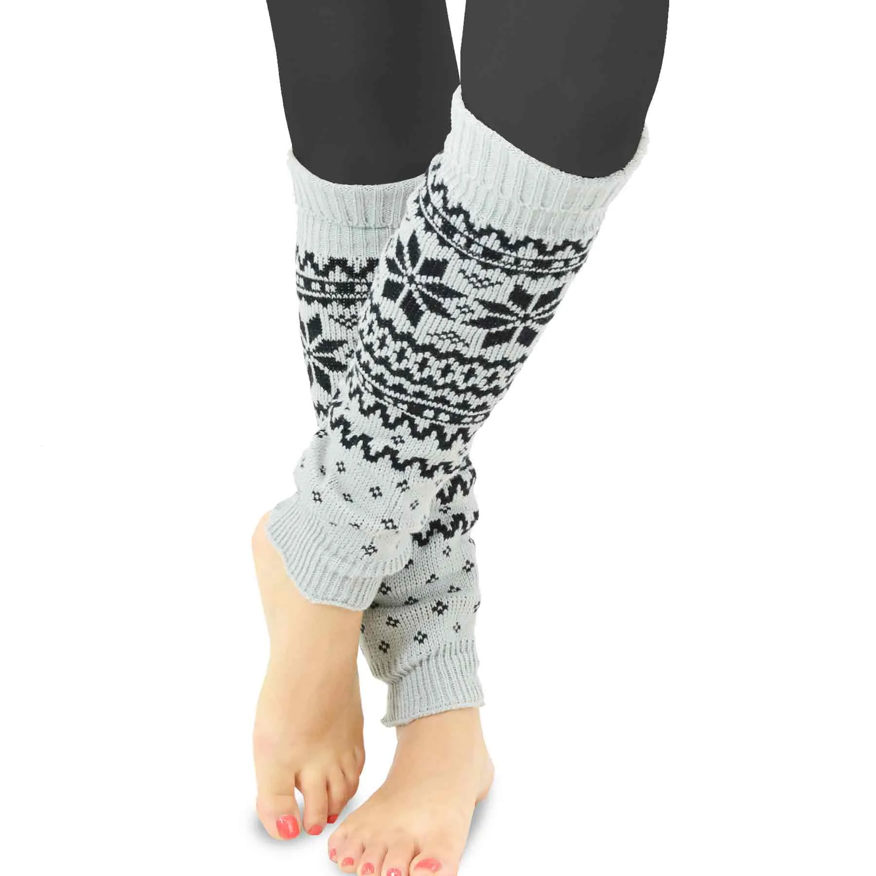 TeeHee Socks Women's Leg Warmers Style B 5-Pack Gift Box (12229)