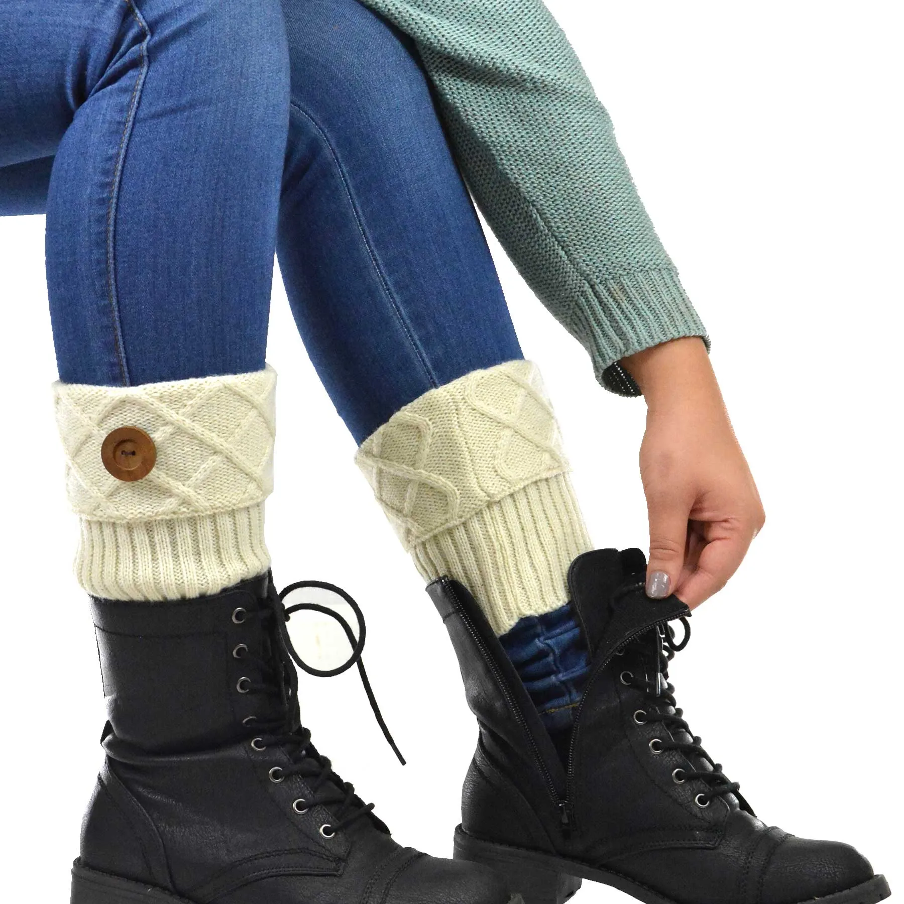 TeeHee Socks Women's Leg Warmers Style B 5-Pack Gift Box (12229)