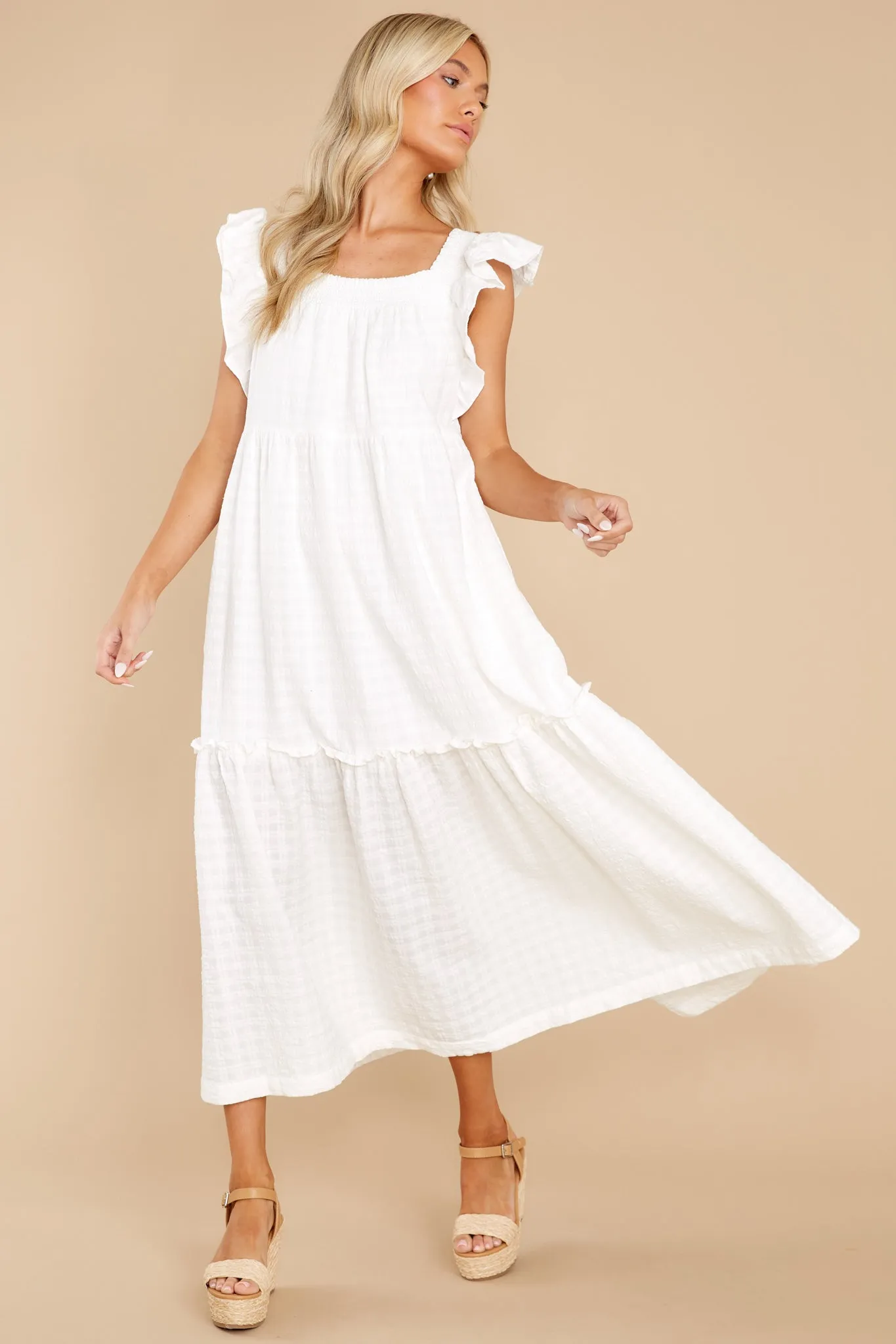 The Way To Love White Cotton Maxi Dress