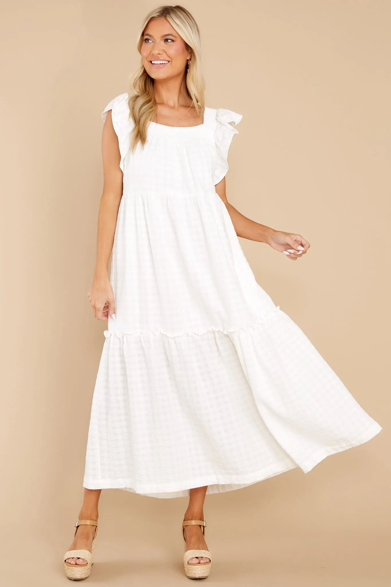 The Way To Love White Cotton Maxi Dress