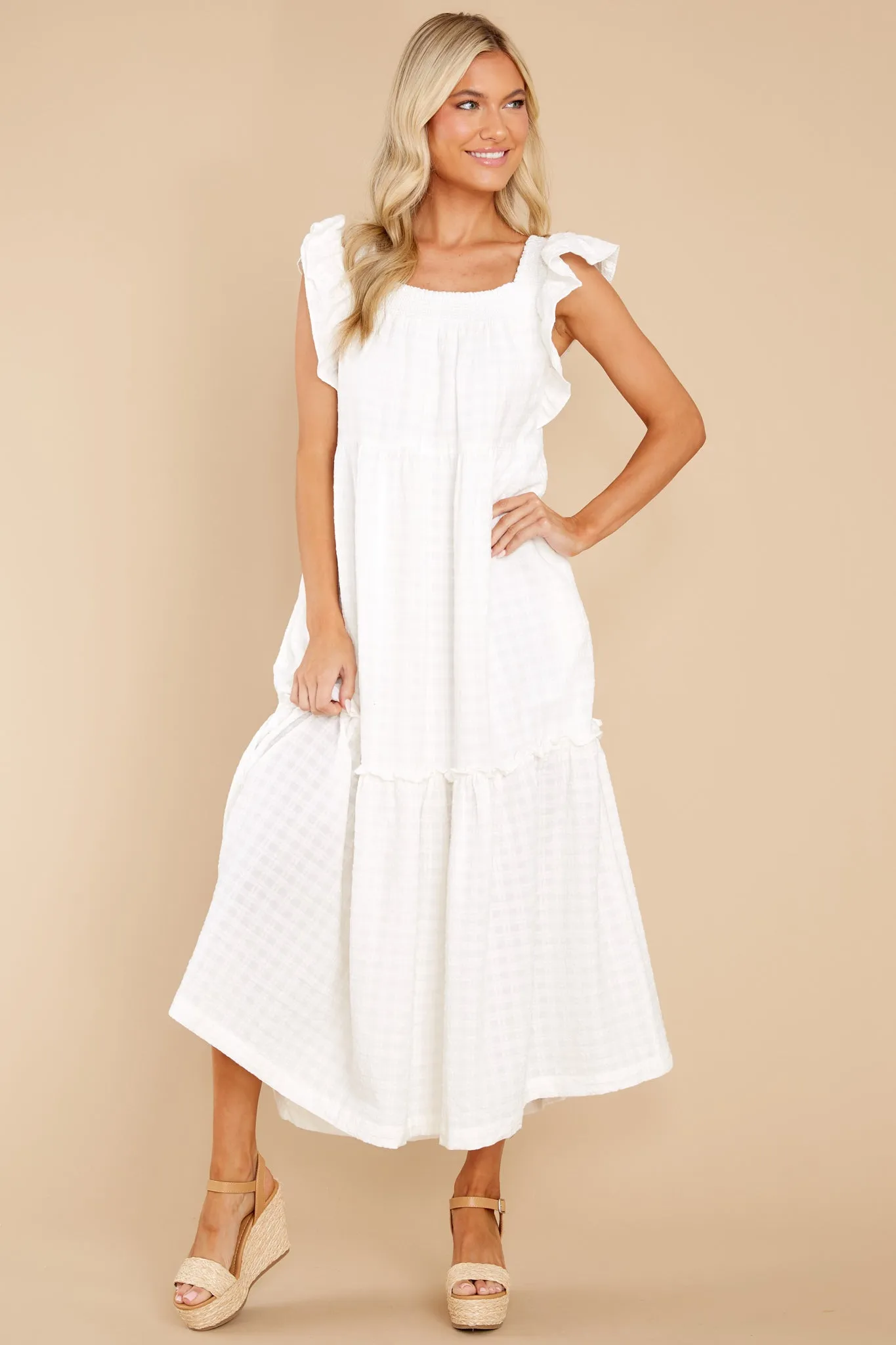 The Way To Love White Cotton Maxi Dress