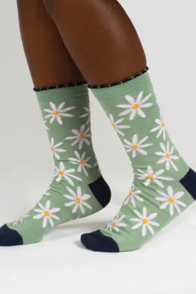 Thought Birth Flower Daisy Bamboo Socks