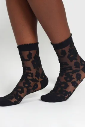 Thought Floral Sheer Short Bamboo Ankle Socks