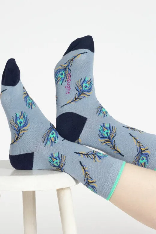 Thought Peacock Organic Cotton Gift Box of 4 Socks